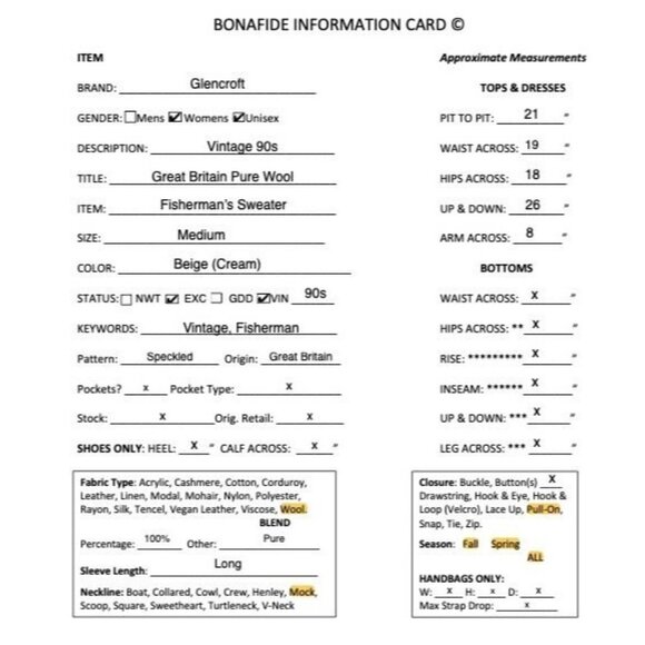 Glencroft Womens Vintage 90s Pure Wool UK Fisherman Sweater Medium Beige SP EXC - Picture 11 of 11